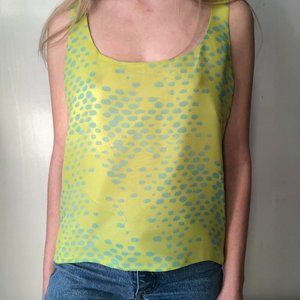 vintage stephen sprouse silk georgette top, small